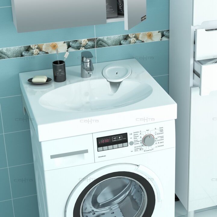 Раковина Санта Луна 60 x 60 см над стиральной машиной (900103), купить ...